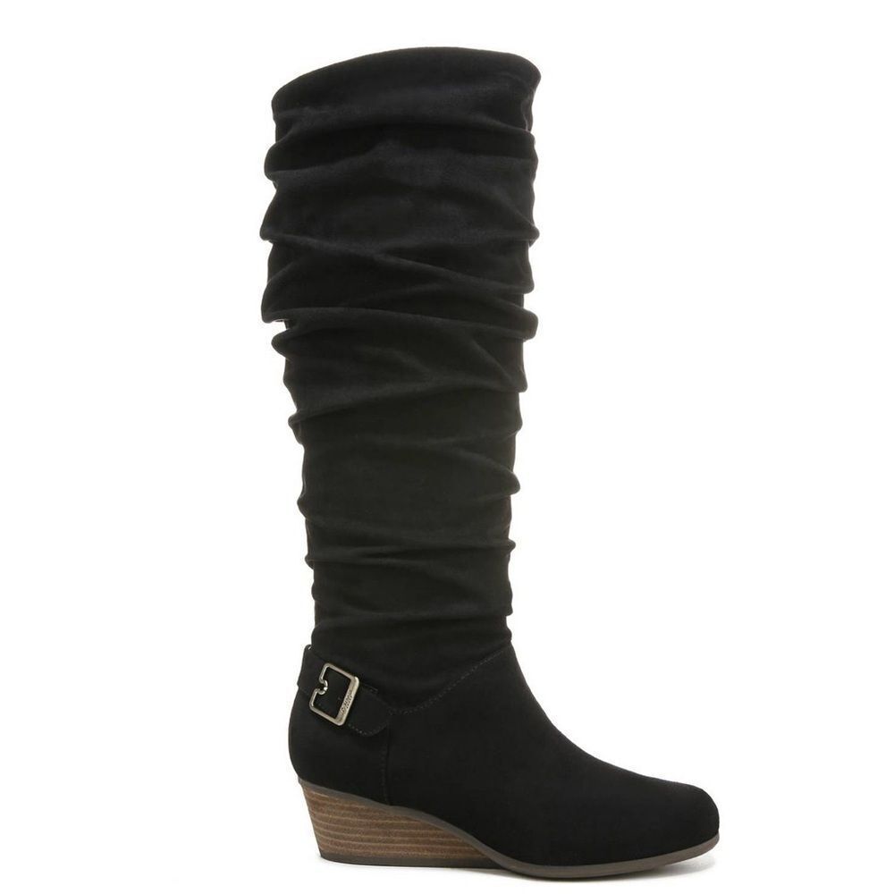 Dr. Scholl's Shoes Womens Break Free Faux Suede Slouchy Knee-High Boots